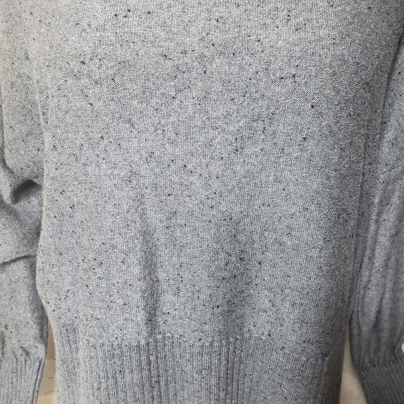 Lou & Grey Loft Cropped Flecked Drop Shoulder Sweater-Size M - Picture 2 of 7
